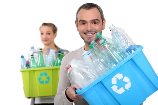 Recycling plastic bottles