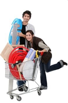 Couple at a diy store