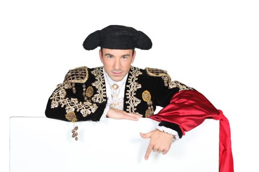 portrait of a man in bullfighter costume