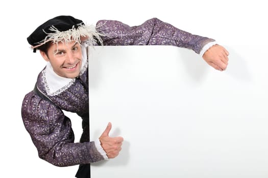 Man in fancy dress costume