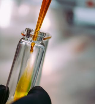 utensils and laboratory work, working with samples