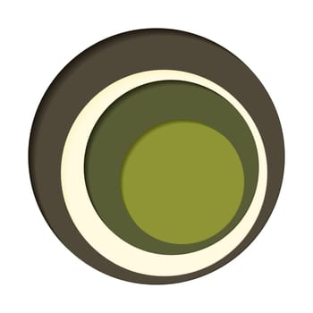 Round palette of four colors on a white background - Vector illustration