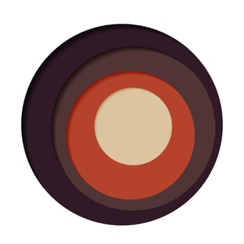 Round palette of four colors on a white background - Vector illustration