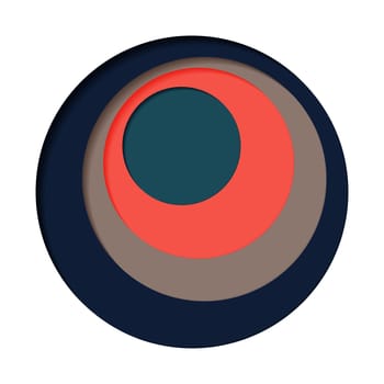 Round palette of four colors on a white background - Vector illustration