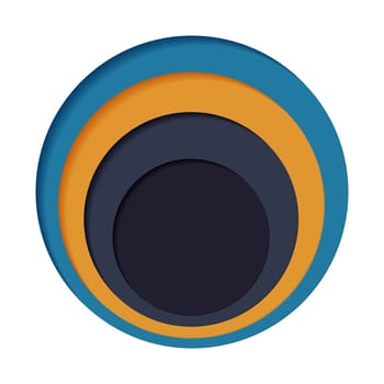 Round palette of four colors on a white background - Vector illustration