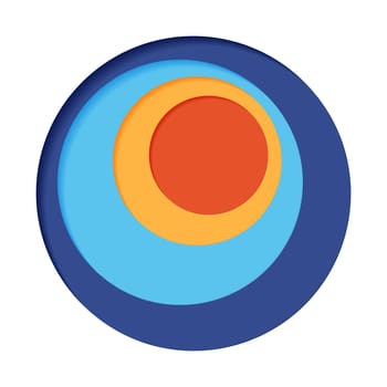 Round palette of four colors on a white background - Vector illustration