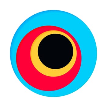 Round palette of four colors on a white background - Vector illustration