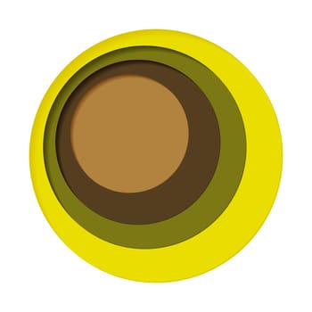 Round palette of four colors on a white background - Vector illustration
