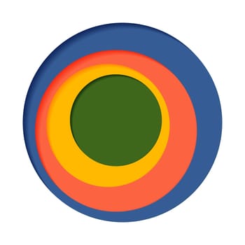 Round palette of four colors on a white background - Vector illustration