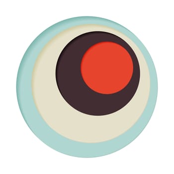 Round palette of four colors on a white background - Vector illustration