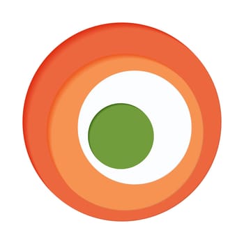 Round palette of four colors on a white background - Vector illustration