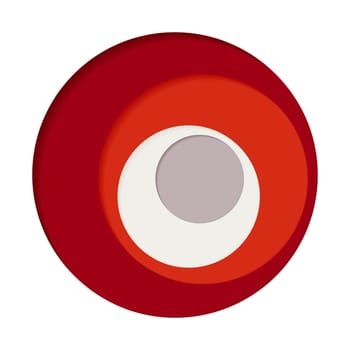 Round palette of four colors on a white background - Vector illustration