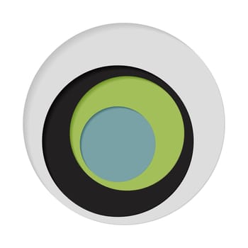 Round palette of four colors on a white background - Vector illustration