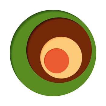 Round palette of four colors on a white background - Vector illustration