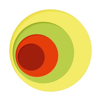 Round palette of four colors on a white background - Vector illustration