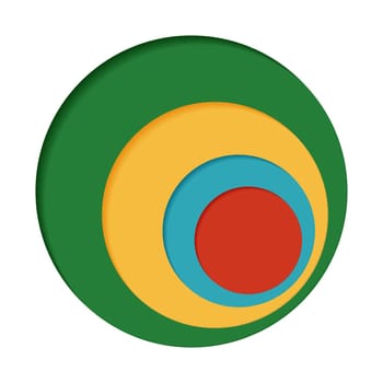 Round palette of four colors on a white background - Vector illustration