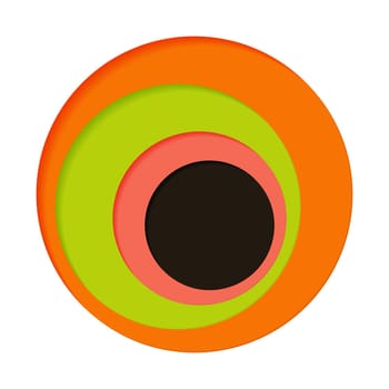 Round palette of four colors on a white background - Vector illustration
