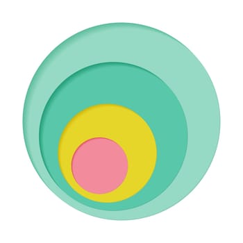 Round palette of four colors on a white background - Vector illustration