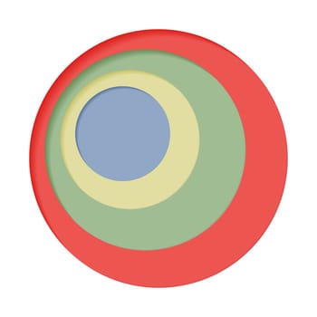 Round palette of four colors on a white background - Vector illustration