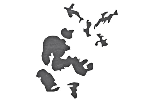 Map of Orkney on dark slate