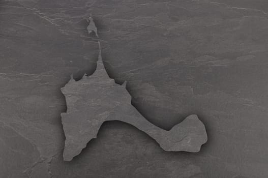 Map of Formentera on dark slate