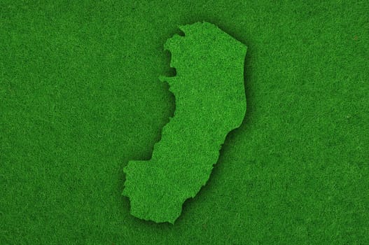 Map of Espirito Santo on green felt