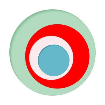 Round palette of four colors on a white background - Vector illustration