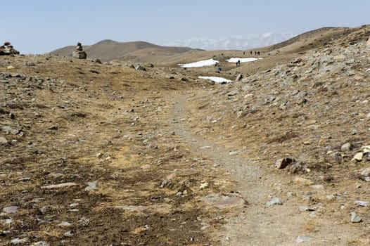Mountains of the Himalayas, young beautiful high mountains of Tibet.