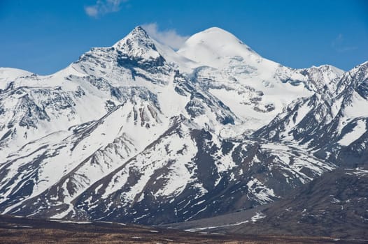 Mountains of the Himalayas, young beautiful high mountains of Tibet.