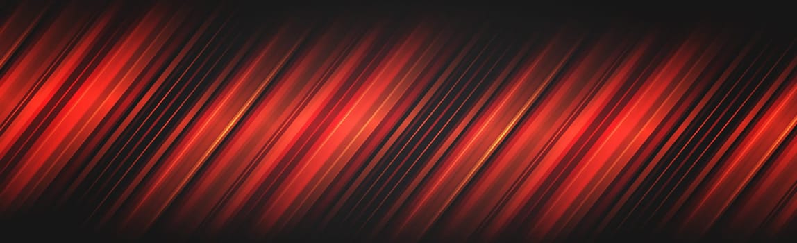 Red glowing lines on a black background - illustration