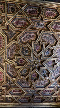 Toledo, Spain - 24 - september - 2020: Interior design of ceiling of Toledo cathedral in historic medieval city