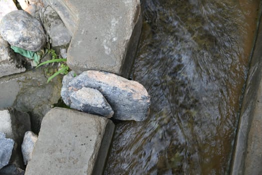The famous Falaj irrigation system can be seen in the oasis of the mountain village of Misfah in Oman.
