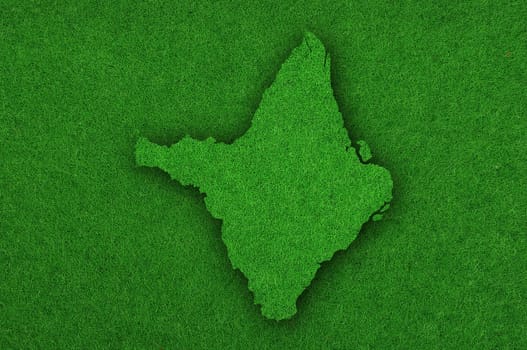 Map of Amapa on green felt