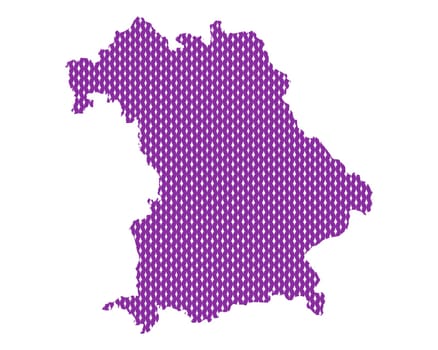 Plain map of Bavaria