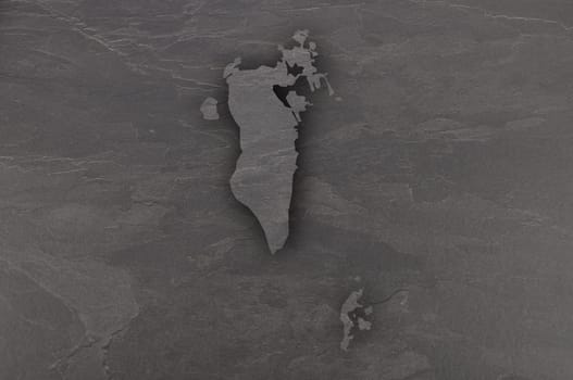 Map of Bahrain on dark slate