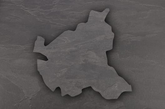 Map of Hamburg on dark slate