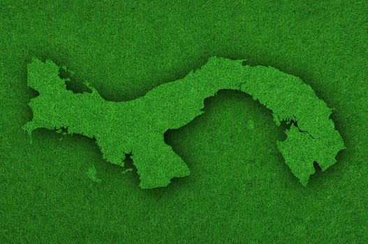 Map of Panama on green felt