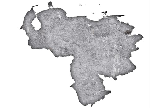 Map of Venezuela on weathered concrete