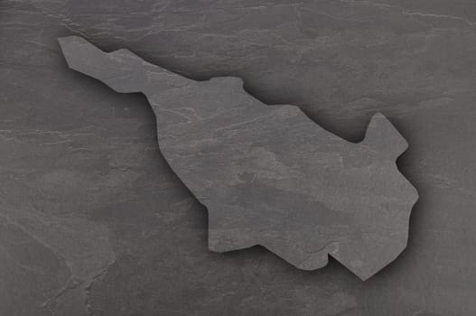 Map of Bremen on dark slate