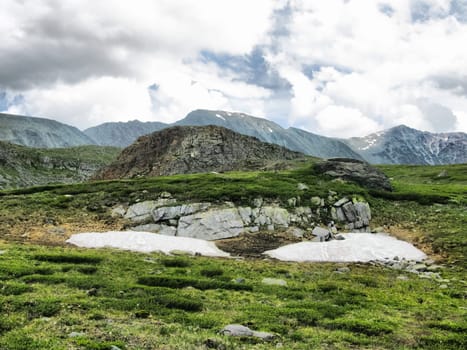 Altai Mountains, beautiful landscape of high altai mountains.