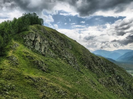 Nature is altai. Mountain landscape, forests and reservoirs of the altai.