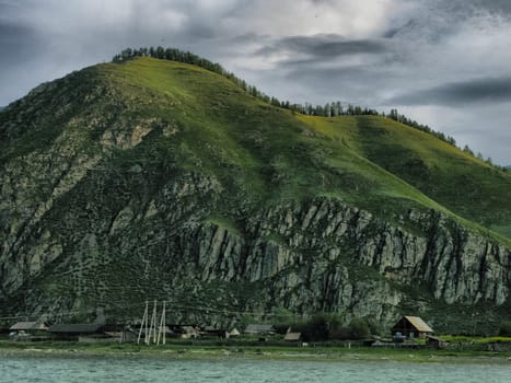 Nature is altai. Mountain landscape, forests and reservoirs of the altai.