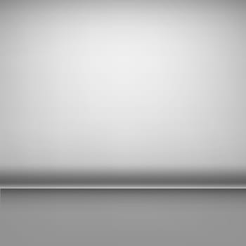 White and gray background with curled edge - Vector illustration