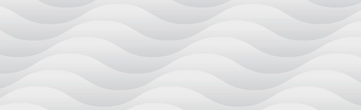 White vector panoramic background with wavy lines and shadows - illustration
