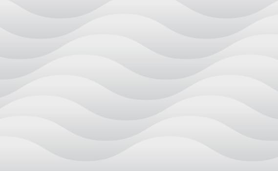 White vector panoramic background with wavy lines and shadows - illustration