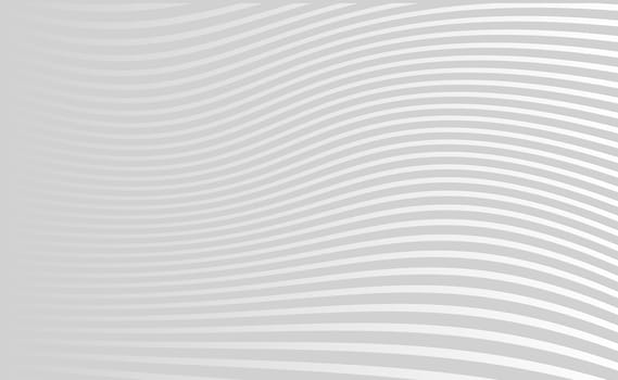 White vector panoramic background with wavy lines and shadows - illustration