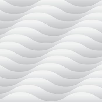 White vector panoramic background with wavy lines and shadows - illustration