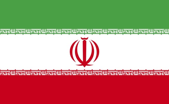 Iran national flag in exact proportions - Vector illustration