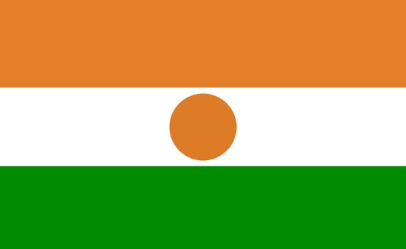 Niger national flag in exact proportions - Vector illustration