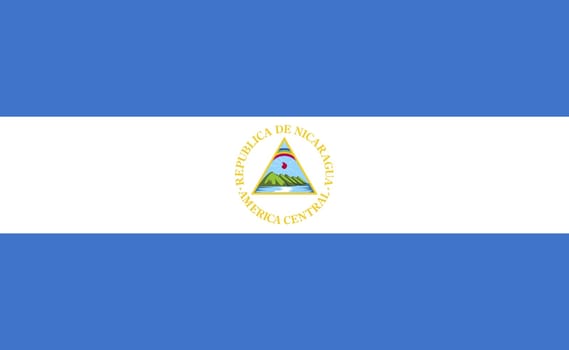 Nicaragua national flag in exact proportions - Vector illustration